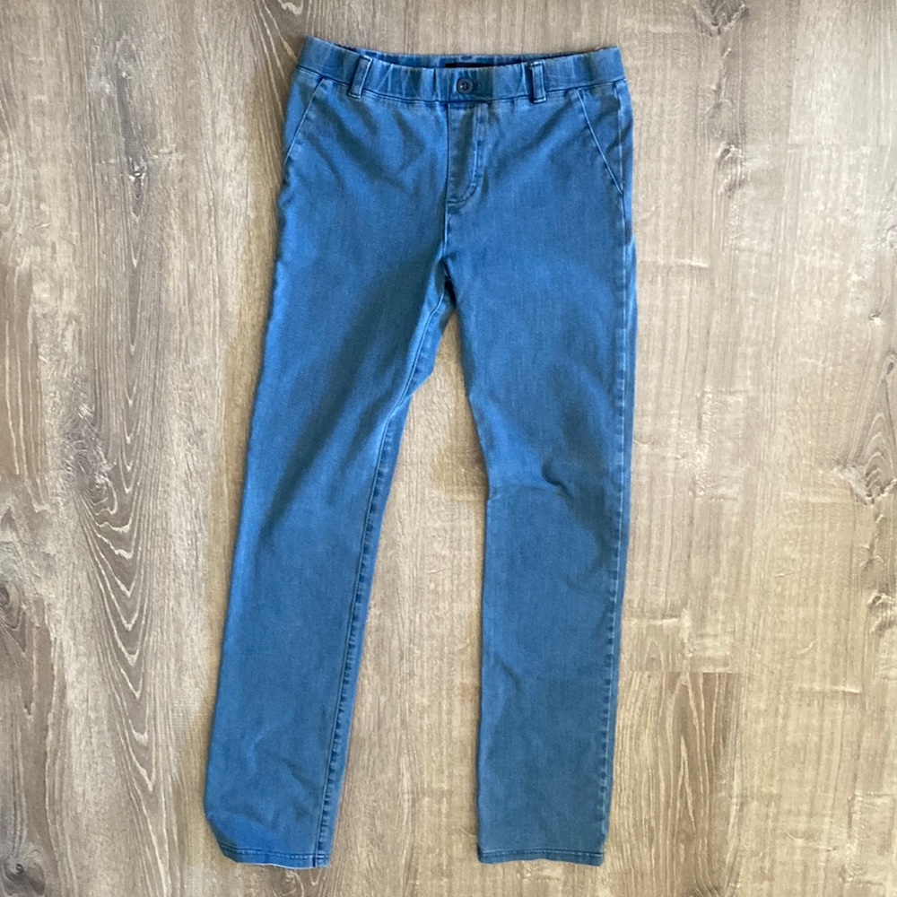Betabrand Stretched Denim Yoga Pants Size S Long